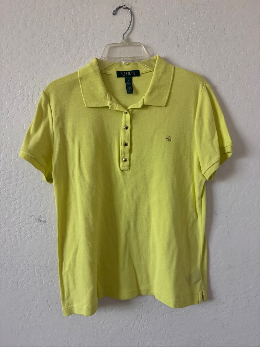 Lauren Ralph Lauren Women's Neon Yellow Polo Shirt